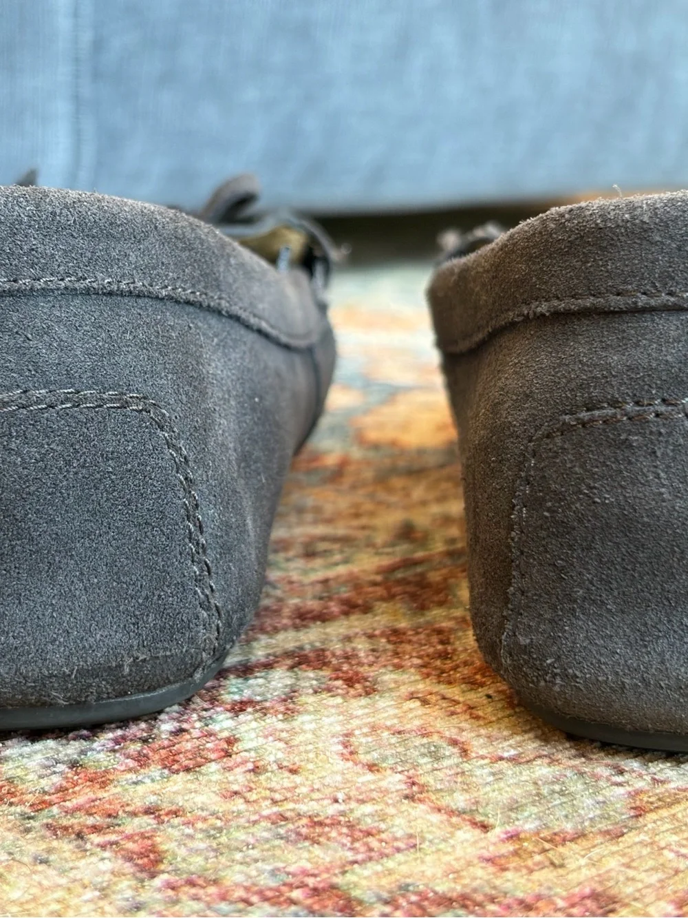 Michael Michael Kors Blue/Black Suede Driving Moccasins
